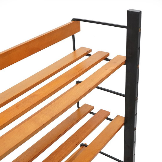 Image 1 of Librería de metal y fresno, años 60