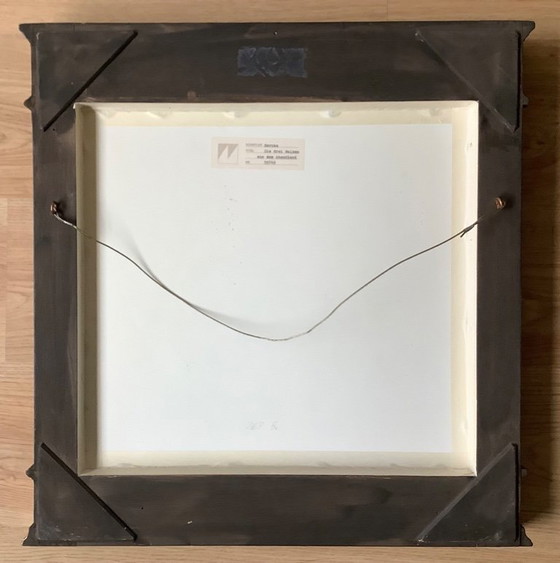 Image 1 of Colored etching in a beautiful frame. Hear, see, and be silent.