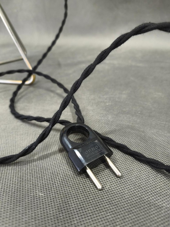 Image 1 of Lampe de table Helena Frantová, abat-jour en chrome et papier, Tchécoslovaquie, années 1960