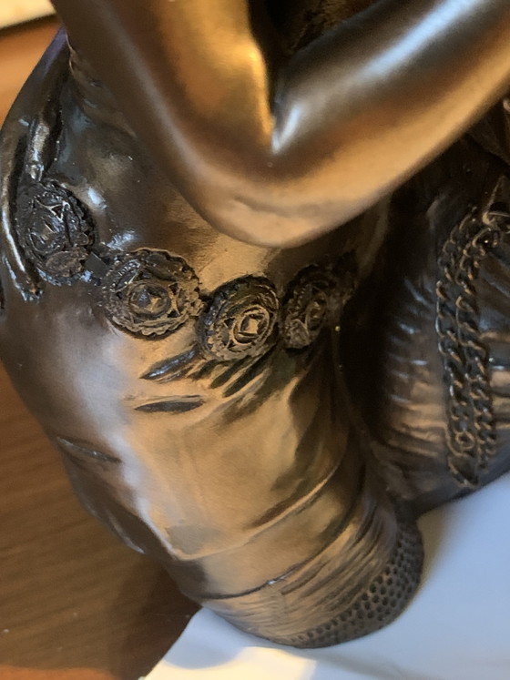 Bildhauerei Oliver Tupton – „Amants passionnés“ – Signierte Kaltgussbronze-Figur – 21 cm / 1,62 kg – Metal (photo 15 of 24)