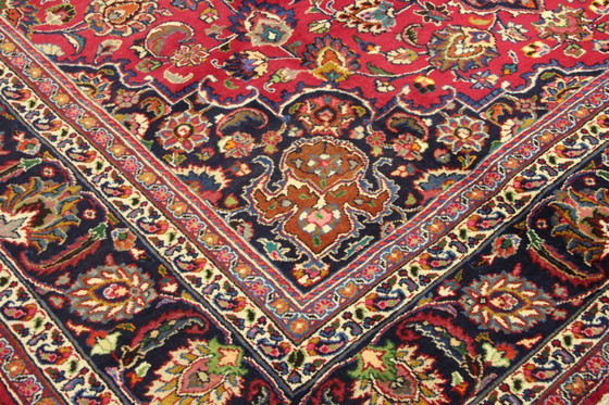 Image 1 of Original Perserteppich Keschan,Kashan Rot 344 x 253 cm Top Zustand Klassik Alt
