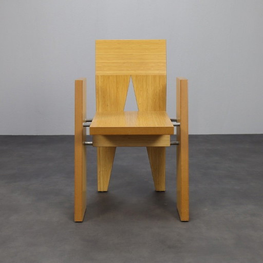 Architectural Bamboo Chairs, 1990s Set of 4