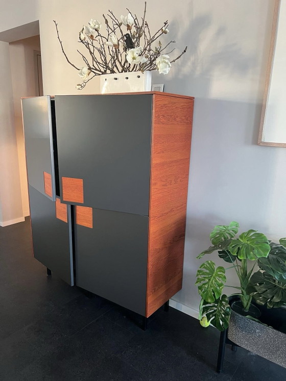 Halfhoge kast van KARAT, Opbergkast, Metaal, Mdf, Grijs (foto 3 van 5)