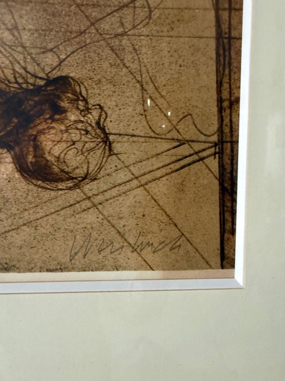 Claude Weisbuch – La Leçon du professeur Tulp – Litografia originale firmata e numerata – Incorniciata (photo 3 of 6)