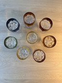 Beautiful colored glasses, 7 pieces