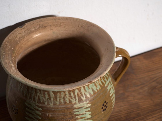 Vaso in ceramica smaltata popolare antica – Europa Centrale, circa 1930 – Vasi per piante, Rustic (photo 17 of 40)
