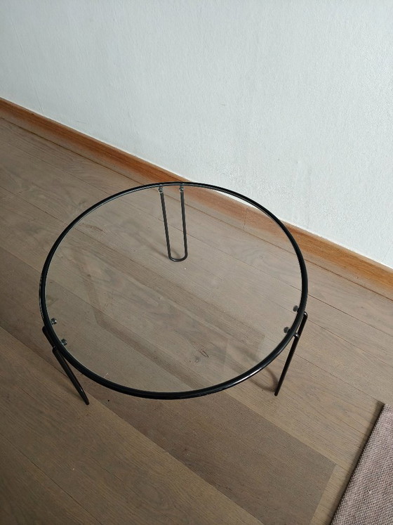 Image 1 of Set of vintage glass coffee tables / nesting tables – Italian design