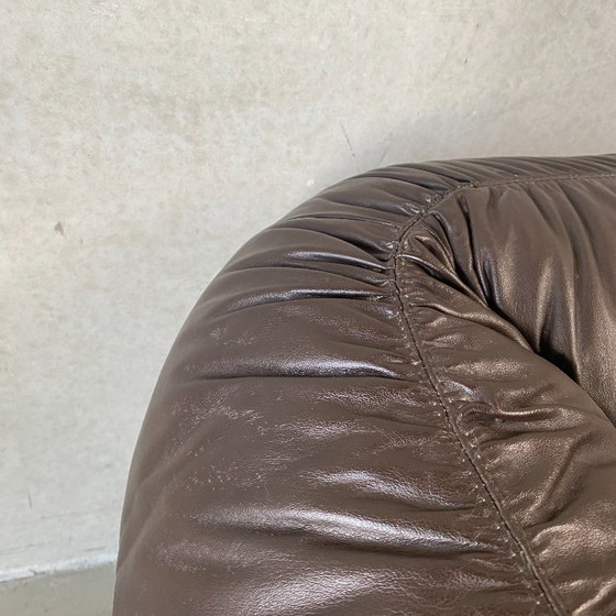 Image 1 of Bruin Leren Italiaans Design 2 Zits Sofa 