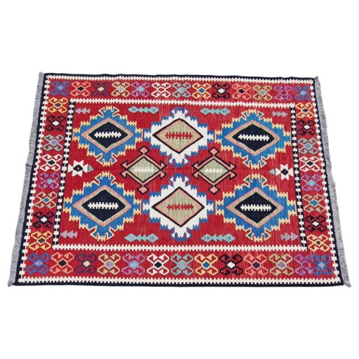 Handwoven Maimana Kilim Rug | Traditional Wool Flatweave | 150 × 203 cm (59 × 80 in) – vloerkleden en tapijten (photo 2 of 7)