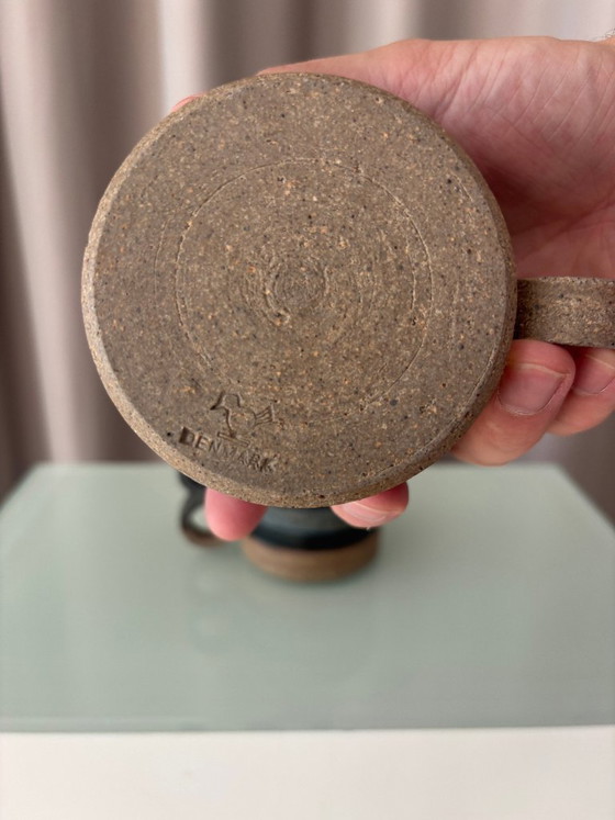 Coppia di tazze vintage in ceramica danese – Tazze in gres danese – Smaltate di blu – Stoviglie (photo 5 of 9)