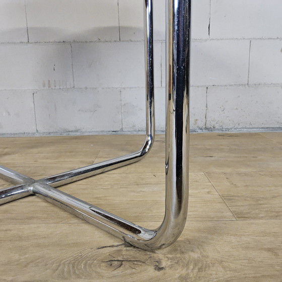 Image 1 of Table basse vintage - Ma maison Bas van Pelt (chrome et bois) table basse milieu du siècle (vers 1930)