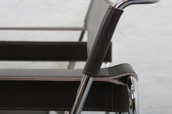 Image 1 of Brown Wassily Chair Marcel Breuer Knoll Seats