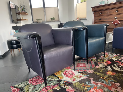 2 poltrone Tiffany in pelle del marchio Durlet