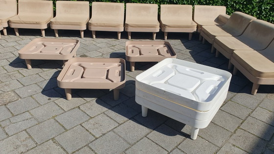 Sixinch Offshore Set lounge modulare di design 20 pezzi taupe vintage – Divani modulari, Plastic (photo 16 of 35)
