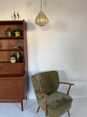 Suspension vintage cocon, Goldkant Leuchten '60