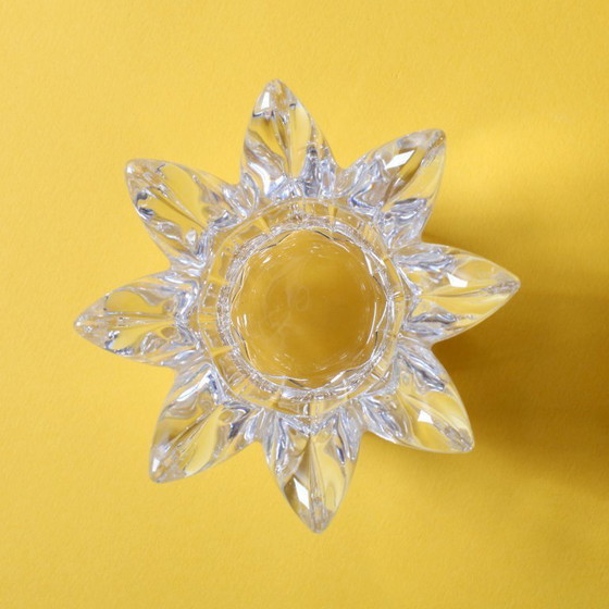 Image 1 of Vintage Royal Crystal Rock Laurus votiefkaarsenhouder: Italiaans loodkristal / jaren 1990
