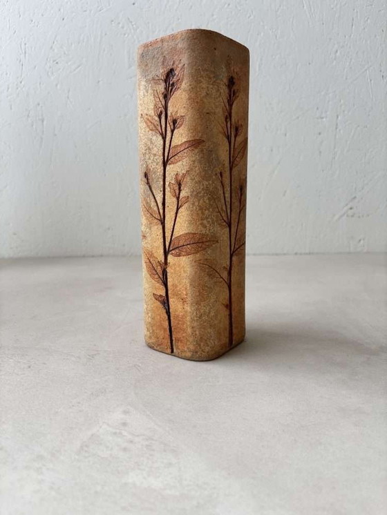 Image 1 of Japandi Herbarium vase Raymonde Leduc 1970s