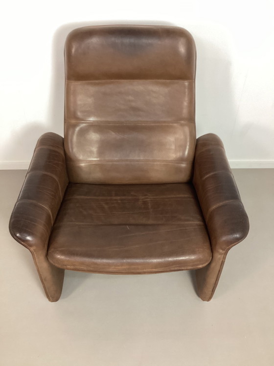 Image 1 of Brutalist Desede De Sede Vintage Ds50 Buffalo Leather Lounge Chair Armchair