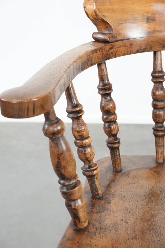 Image 1 of Antieke Engelse captainchair/ bijzetstoel/ bureaustoel uit begin 19e eeuw