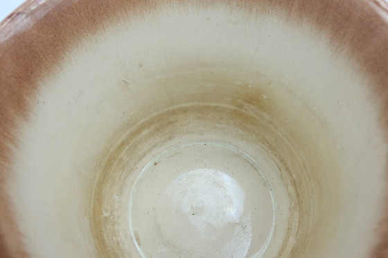 Image 1 of rare grand pot de fleurs art déco PLANT POT années 1930 en céramique dumler breiden goutte à goutte modèle 130/26