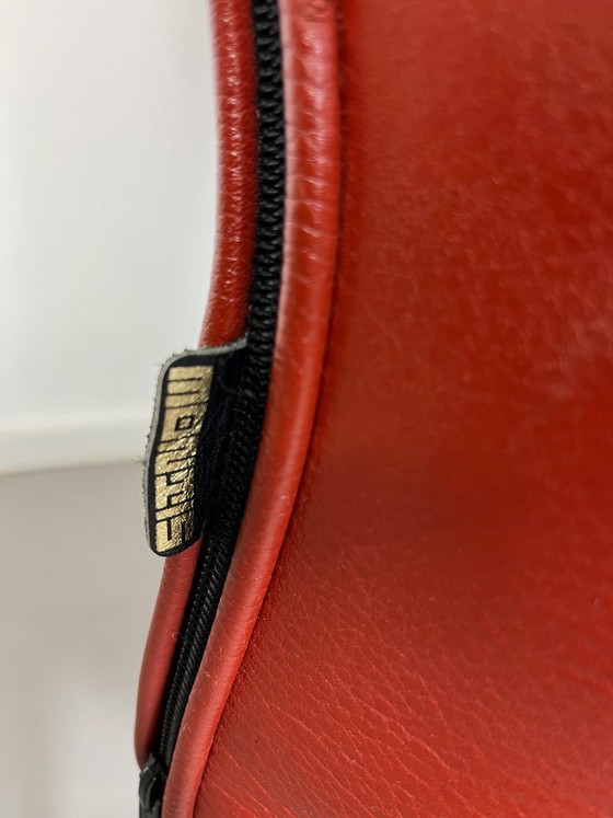 Image 1 of 2 Postmodern leather Charly armchairs by Gerard van den Berg for Montis, 1980s.