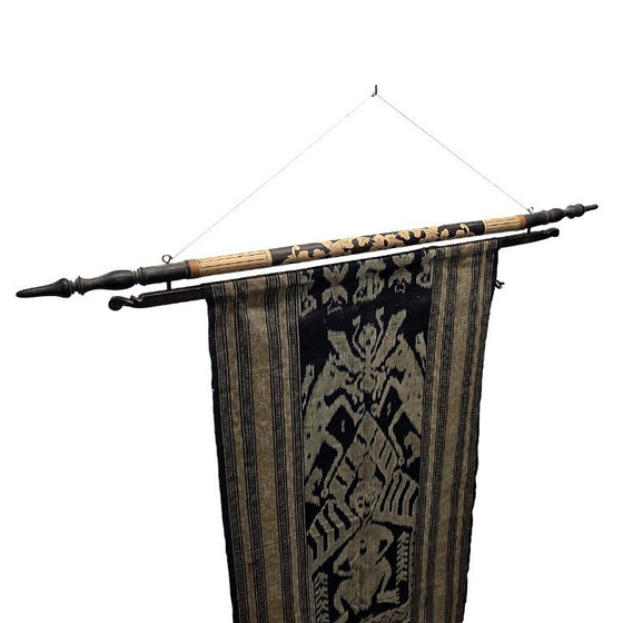 Image 1 of Vintage Indonesische Sumba Ikat wandkleed, jaren 60/70