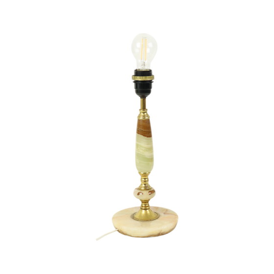 Image 1 of Vintage Table Lamp Onyx Marble