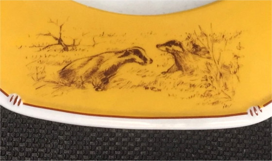 Image 1 of Hermès Paris – Assiette décorative en porcelaine Série « Chiens courants & Chiens d’arrêt » – Sealyham Terrier