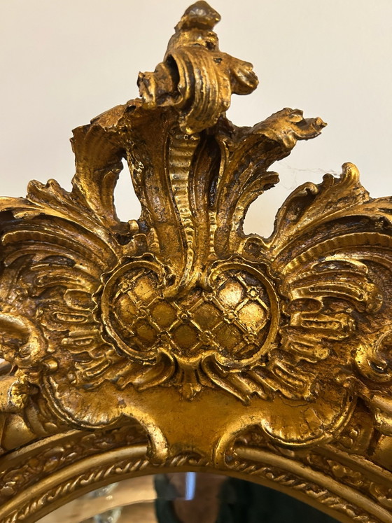 LARGE imposing baroque mirror – Wood (photo 12 of 13)
