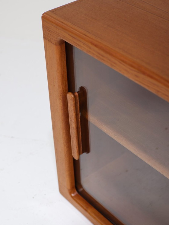 Image 1 of Silkeborg wall display cabinet sideboard vintage Danish teak