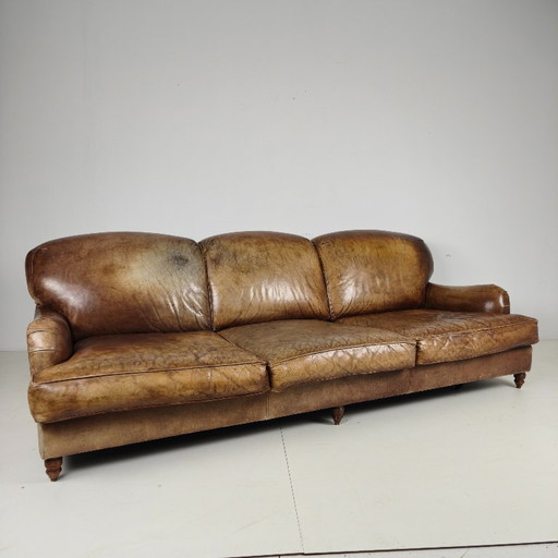 Englisches Ledersofa im Stil von Howard & Sons – 20. Jahrhundert