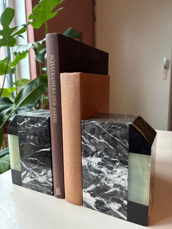 Image 1 of Ensemble de serre-livres en marbre