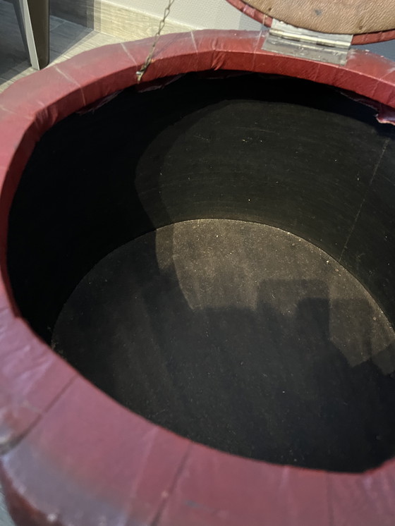 Image 1 of Circo vintage opberg poef zitzetel voetenbank jaren 50 60