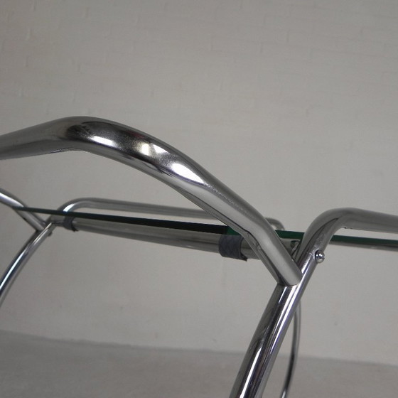 Image 1 of Art Deco trolley, serveerwagen chroom, jaren 50