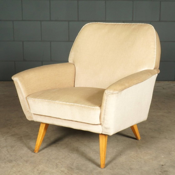 Image 1 of Poltrone vintage in velluto beige, anni '60