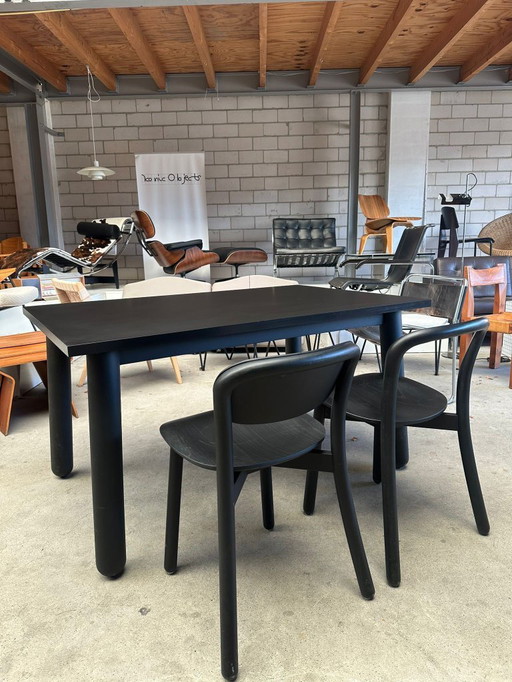 Dum Beech dining/canteen set (table and chairs)