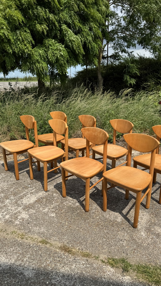 8x daumiller style pine chairs