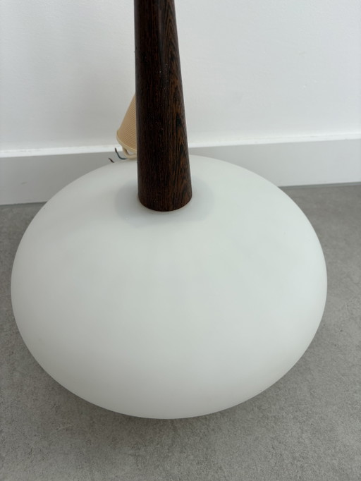 Louis Kalff Philips Lampada a sospensione Modello NG74 Grande Modello – hanglampen, Glass, Wood (photo 2 of 5)