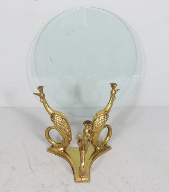 Image 1 of Hollywood Regency Peacock Coffee Table, Skulpturaler Beistelltisch, 1960er Jahre