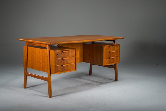 Image 1 of Teak Model 75 Desk from Omann Jun Møbelfabrik, 1960s