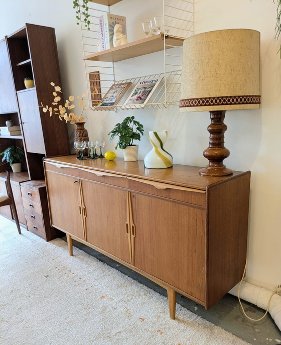 Vintage jaren '60 dressoir, sideboard, Bröderna Anderssons (Breo), Bröderna Anderssons (Breo),, Hout, Bruin (foto 6 van 14)