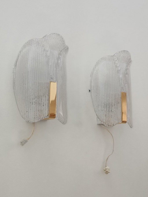 Wall Lights by Carl Fagerlund for Orrefors 1970s