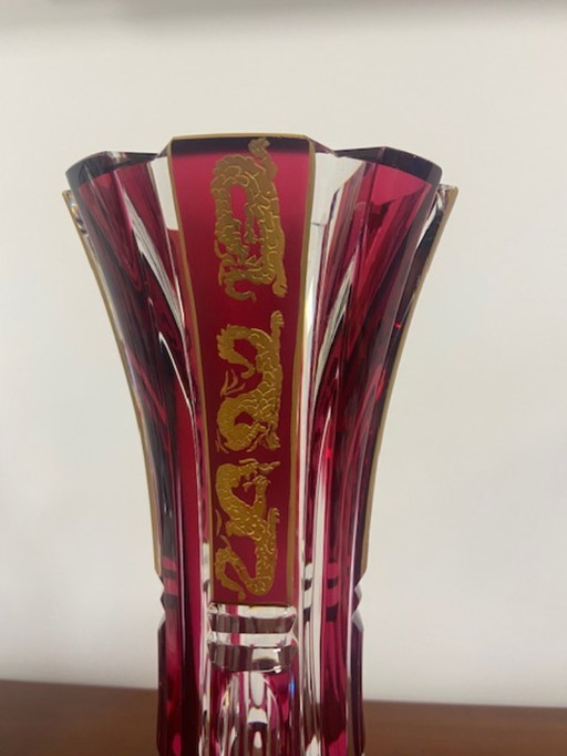 Vase Val Saint Lambert aux dragons