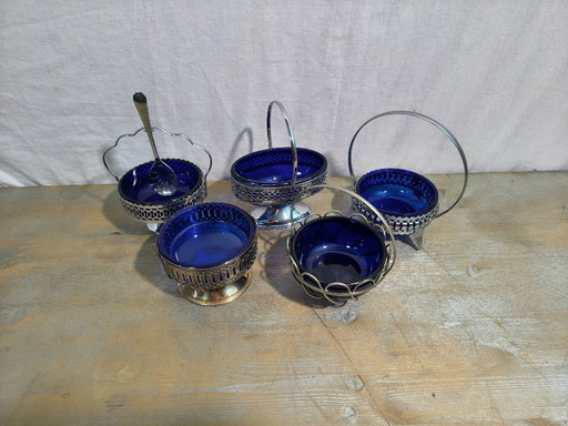 BonBon schaaltjes  Suiker schaaltjes  Cobalt Glas