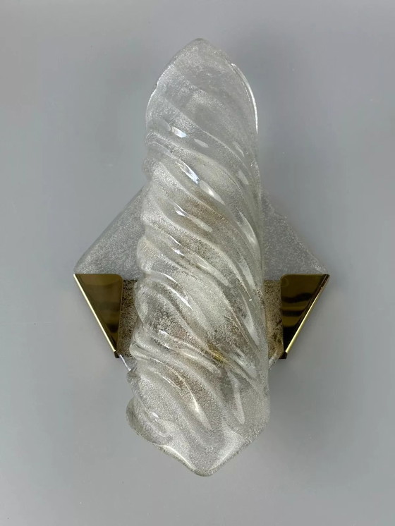 Image 1 of Lampada da parete XL anni '60 e '70 Applique da parete Kaiser Leuchten Ottone Vetro Space Age