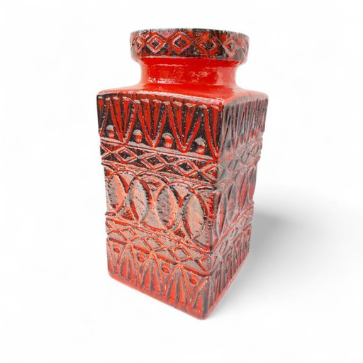 Vase vintage en céramique 92 45, Bodo Mans pour Bay Keramik, Allemagne