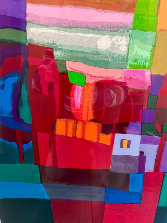 Image 1 of Ton Schulten - Serigrafia EA su carta Autunno II - Incorniciato