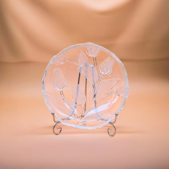 Image 1 of Vintage Walther Glass Bowl - Tulip Motif - German Design from the 1970s