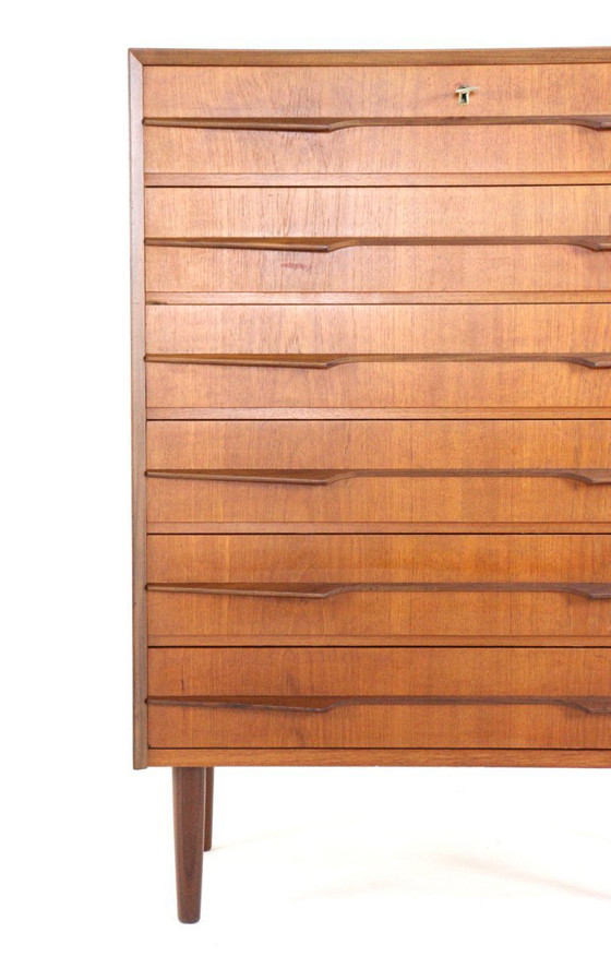 Image 1 of Deense hoge ladekast 'Olsted' vintage 