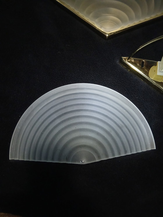 Image 1 of Due applique da parete in vetro Art Déco